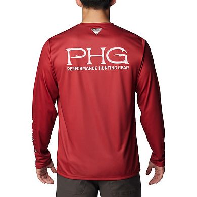 Men's Columbia Crimson Alabama Crimson Tide Terminal Shot Omni-Shade Long Sleeve T-Shirt