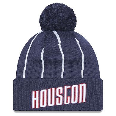 Men's New Era  Gray Houston Rockets 2022/23 City Edition Official Cuffed Pom Knit Hat