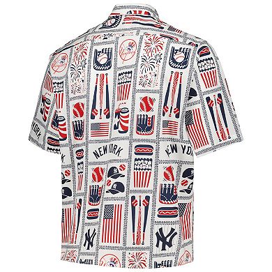 Men's Reyn Spooner White New York Yankees Americana Button-Up Shirt
