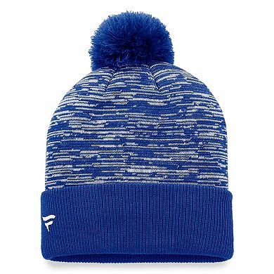 Men's Fanatics Branded Blue Vancouver Canucks Defender Cuffed Knit Hat with Pom