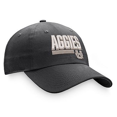 Men's Top of the World Charcoal Utah State Aggies Slice Adjustable Hat