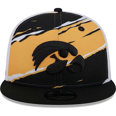 Men's New Era Black Iowa Hawkeyes Tear Trucker 9FIFTY Snapback Hat