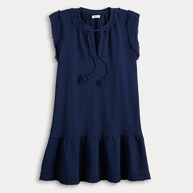 Women's Grey State Tiered Easy Shift Dress