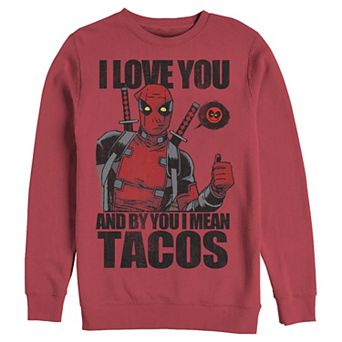 Disney's Deadpool I Love You And By You I Mean Tacos Men's Graphic Fleece