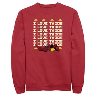 Marvel's Deadpool I Love Tacos Quote Men's Graphic Fleece