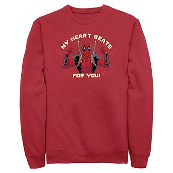 Marvel's Deadpool My Heart Beats For You Men's Graphic Fleece