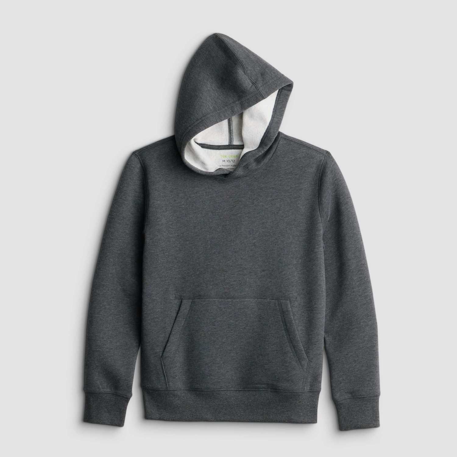 Худи Tek Gear® Ultra Soft Fleece Pullover in Regular & Husky для мальчиков, цвет: Тёмный серый меланжевый