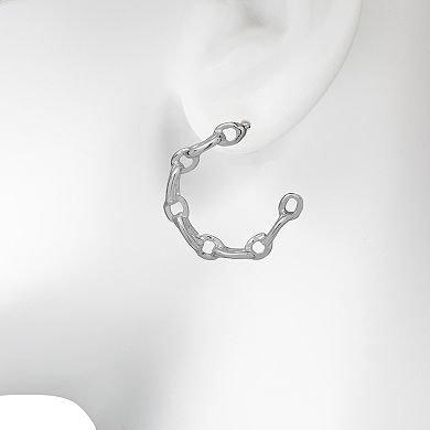 Emberly Chain Link Hoop Earrings