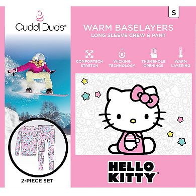 Girls 4-12 Cuddl Duds Hello Kitty Stretch 2-Piece Base Layer Set