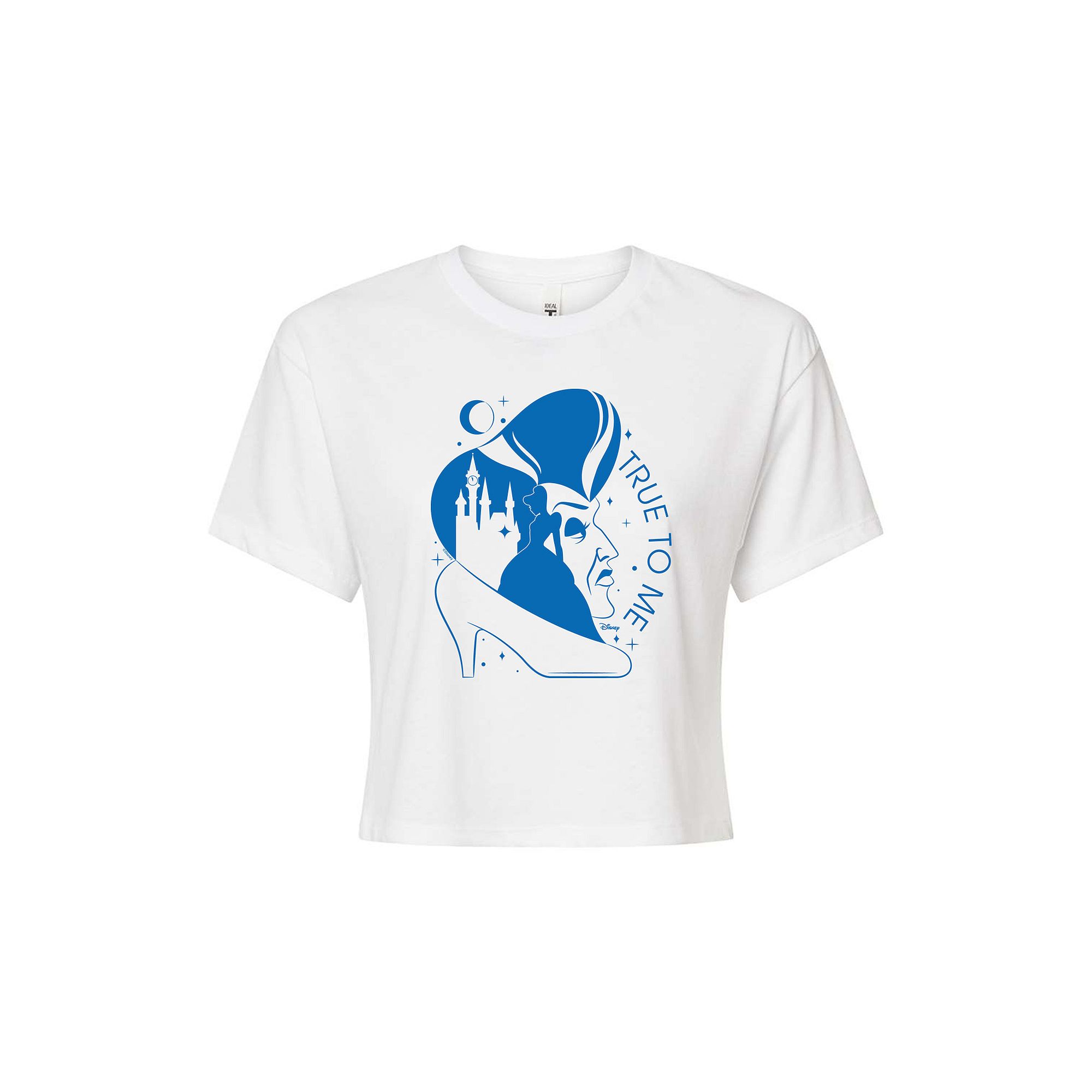 Disney Princess Cinderella Juniors True To Me Cropped Tee, Girls, Size: M
