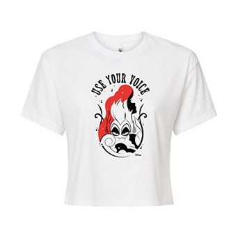 Disney's The Little Mermaid Juniors' Use Your Voice Cropped Tee
