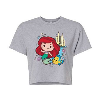 Disney Princess Ariel & Flounder Juniors' Cropped Tee