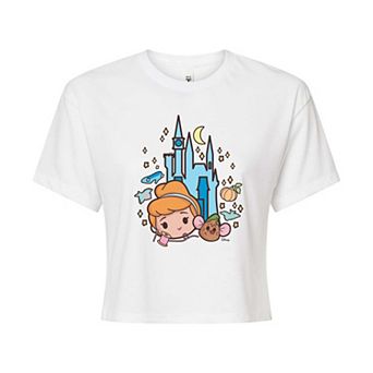 Disney Princess Cinderella & Gus Juniors' Cropped Tee