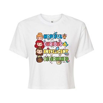 Disney Princess Juniors' Adjectives Cropped Tee
