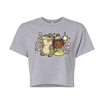 Disney Princess Tiana & Louis Juniors' Cropped Tee