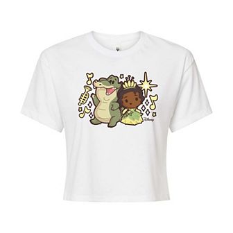 Disney Princess Tiana & Louis Juniors' Cropped Tee