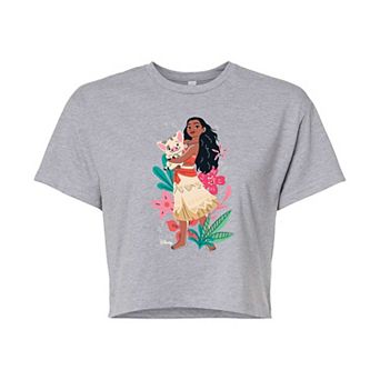 Disney Princess Moana & Pua Juniors' Cropped Tee