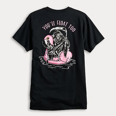 Men's Retrofit Grim Reaper Floatie Lake Day Crewneck Graphic Tee