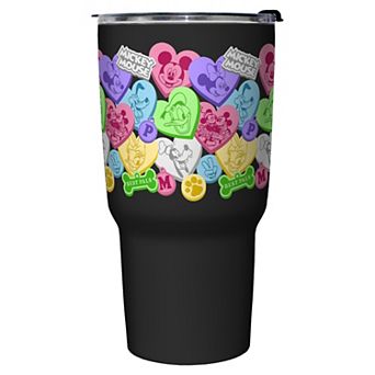 Disney's Mickey Mouse And Friends Candy Hearts Graphic Travel Mug