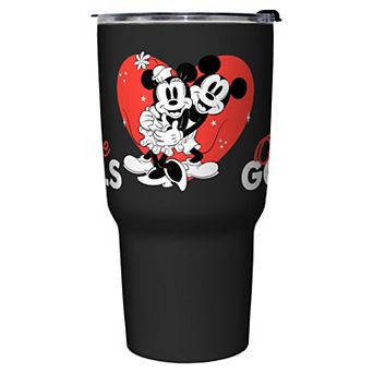 Disney's Mickey Mouse And Minnie Couple Goals Graphic Travel Mug