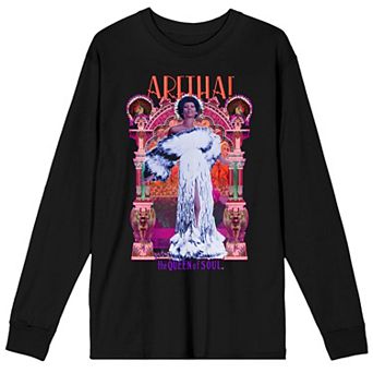 Men's Bioworld Aretha Franklin Queen of Soul Poster Long Sleeve Graphic Tee