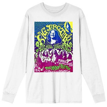Men's Bioworld Big Brother And The Holding Company Psychedelic Poster Long Sleeve Graphic Tee