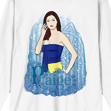 Men's Bioworld Charmed 1998 Paige Matthews Portrait In Blue Long Sleeve Graphic Tee