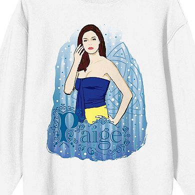 Men's Bioworld Charmed 1998 Paige Matthews Portrait In Blue Long Sleeve Graphic Sweatshirt