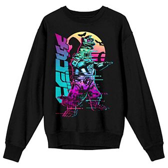 Men's Godzilla Kanji Title Long Sleeve Graphic Tee
