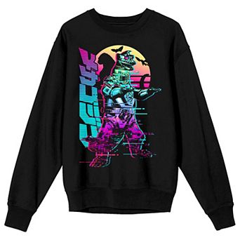 Men's Godzilla Kanji Title Long Sleeve Graphic Tee