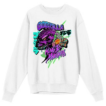 Men's Godzilla King of Monsters Graffiti Long Sleeve Graphic Tee