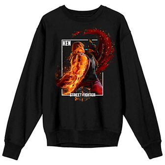 Men's Street Fighter VI Ken Fiery Long Sleeve Graphic Tee