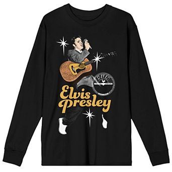 Men's Sun Records Elvis Presley Long Sleeve Graphic Tee