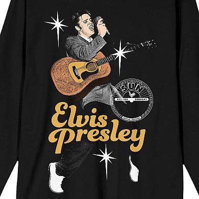 Men's Sun Records Elvis Presley Long Sleeve Graphic Tee