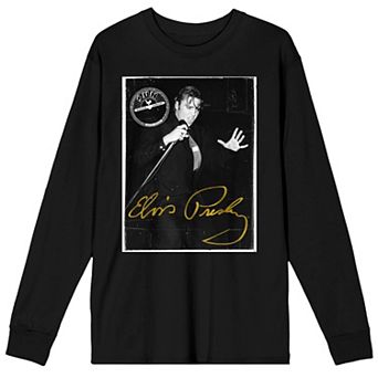 Men's Sun Records Elvis Presley Long Sleeve Graphic Tee