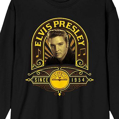 Men's Sun Records Elvis Presley Long Sleeve Graphic Tee