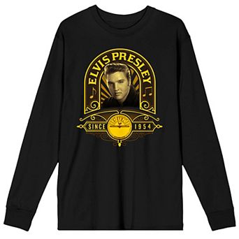 Men's Sun Records Elvis Presley Long Sleeve Graphic Tee