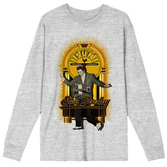 Men's Sun Records Elvis Presley Long Sleeve Graphic Tee
