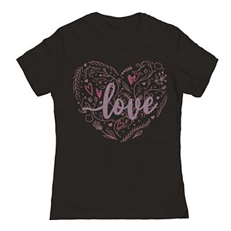Junior's Love Valentine's Graphic Tee