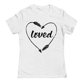Junior's Loved Heart Valentine's Graphic Tee