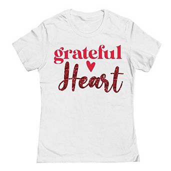 Junior's Grateful Heart Valentine's Graphic Tee