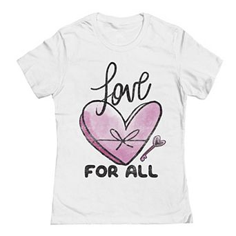 Junior's Love For All Valentine's Graphic Tee