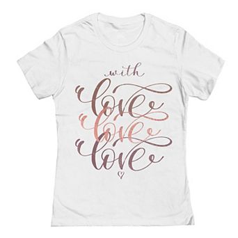 Junior's With Love Valentine's Graphic Tee