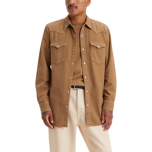 Men's Levi's&reg; Classic Standard Fit Western Button-Up Shirt - Angler Otter Overdye (XXL)