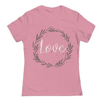 Junior's Love Wreath Valentine's Graphic Tee
