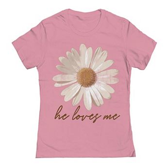 Junior's He Loves Me Valentine's Graphic Tee