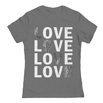 Junior's Love Love Love Love Valentine's Graphic Tee