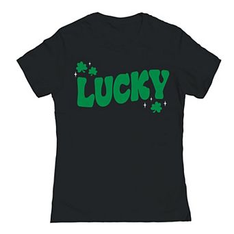 Junior's Lucky Clover St. Patrick's Day Graphic T-Shirt