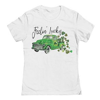 Junior's Feelin Lucky St. Patrick's Day Graphic T-Shirt