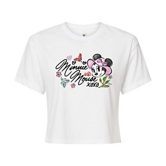 Disney's Minnie Mouse Juniors' XOXO Cropped Tee